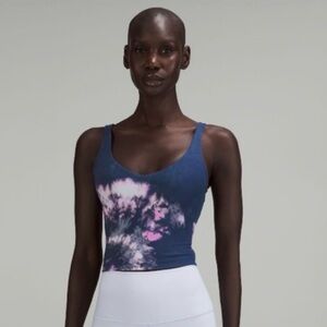 lululemon Align cropped Tank - Navy and Pink Tie-Dye